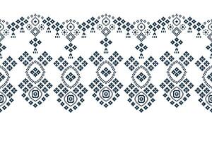 ethnique géométrique en tissu modèle traverser point.ikat broderie ethnique Oriental pixel modèle blanc Contexte. abstrait, vecteur, illustration. texture, vêtements, décoration, motifs, soie fond d'écran. vecteur