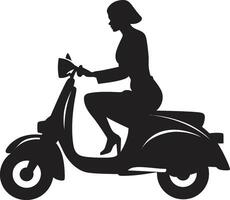 voyage urbain femme vecteur logo tendancemétrocroisière noir vecteur emblème