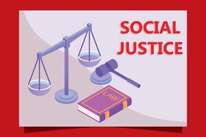 social Justice ou Humain droits. vecteur