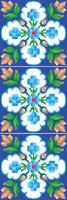 ancien damassé sans couture ornemental aquarelle bleu floral peindre tuile conception modèle. céramique tuile conception style vecteur