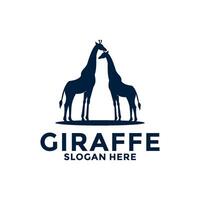 girafe vecteur logo, girafe animal logo conception modèle