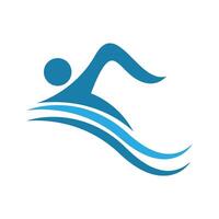 nager sport icône logo vecteur