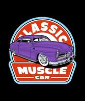 classique muscle voiture ancien vecteur illustration