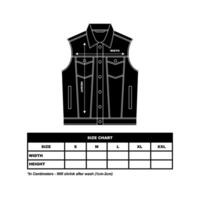 veste illustration, denim veste Taille graphique, plat esquisser occidental veste vecteur