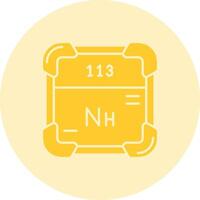 nihonium solide duo régler icône vecteur