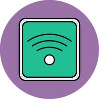 Wifi ligne rempli multicolore cercle icône vecteur