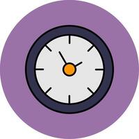 temps ligne rempli multicolore cercle icône vecteur