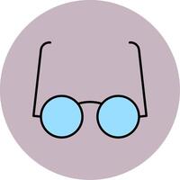 des lunettes de protection ligne rempli multicolore cercle icône vecteur
