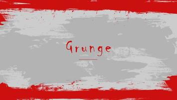 Cadre abstrait peinture rouge texture grunge en fond blanc vecteur