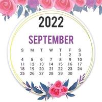 conception de modèle de calendrier imprimable 2022 vecteur