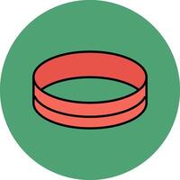 bracelet ligne rempli multicolore cercle icône vecteur
