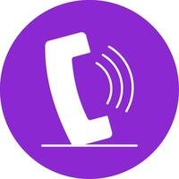 icône de cercle de glyphe d'appel téléphonique vecteur