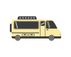 camping-car jaune vecteur