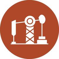 icône de cercle de glyphe de pétrole vecteur