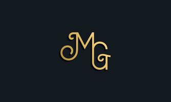 logo mg de lettre initiale de mode de luxe. vecteur