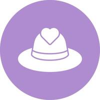 icône de cercle de glyphe de chapeau vecteur