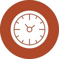 l'horloge temps glyphe cercle icône vecteur