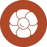 hortensia glyphe cercle icône vecteur