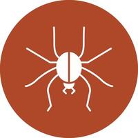icône de cercle de glyphe d'araignée vecteur
