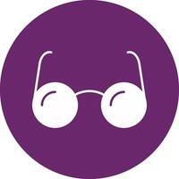 icône de cercle de glyphe de lunettes vecteur