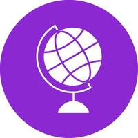 icône de cercle de glyphe de globe vecteur