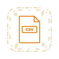 Icône de vecteur CSV