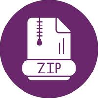 Zip *: français glyphe cercle icône vecteur