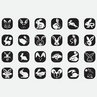 collection de lapin logos vecteur