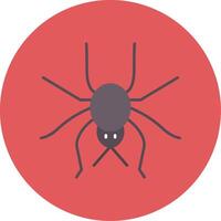 araignée plat cercle icône vecteur