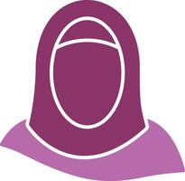 hijab glyphe deux Couleur icône vecteur