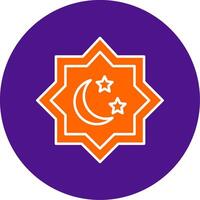 islamique étoile ligne rempli cercle icône vecteur