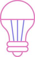 LED lumière linéaire deux Couleur icône vecteur
