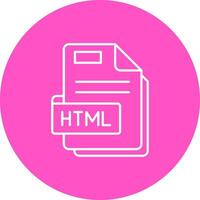 html ligne Couleur cercle icône vecteur