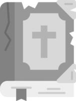 Bible gris échelle icône vecteur