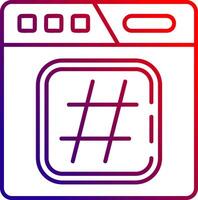 hashtag ligne pente icône vecteur