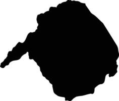 vakaga central africain république silhouette carte vecteur