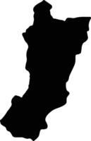 Zamora chinchipe équateur silhouette carte vecteur
