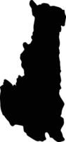 menton myanmar silhouette carte vecteur