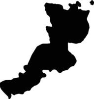 est Nouveau Bretagne papouasie Nouveau Guinée silhouette carte vecteur