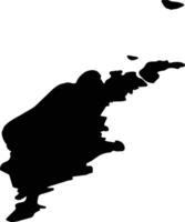 Gotland Suède silhouette carte vecteur
