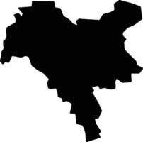 Kiev ville Ukraine silhouette carte vecteur