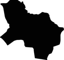 Katavi uni république de Tanzanie silhouette carte vecteur