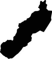 Jinotega Nicaragua silhouette carte vecteur