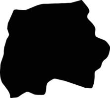 le kef Tunisie silhouette carte vecteur