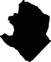 masvingo Zimbabwe silhouette carte vecteur