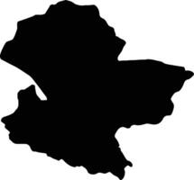 mbeya uni république de Tanzanie silhouette carte vecteur