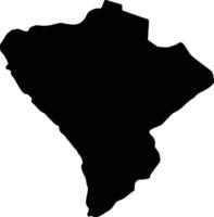 njombé uni république de Tanzanie silhouette carte vecteur