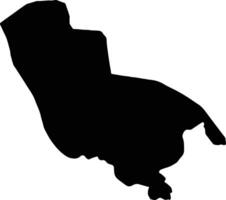 Rukwa uni république de Tanzanie silhouette carte vecteur