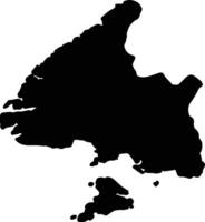 pays du sud Nouveau zélande silhouette carte vecteur