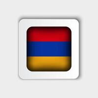 Arménie drapeau bouton plat conception vecteur